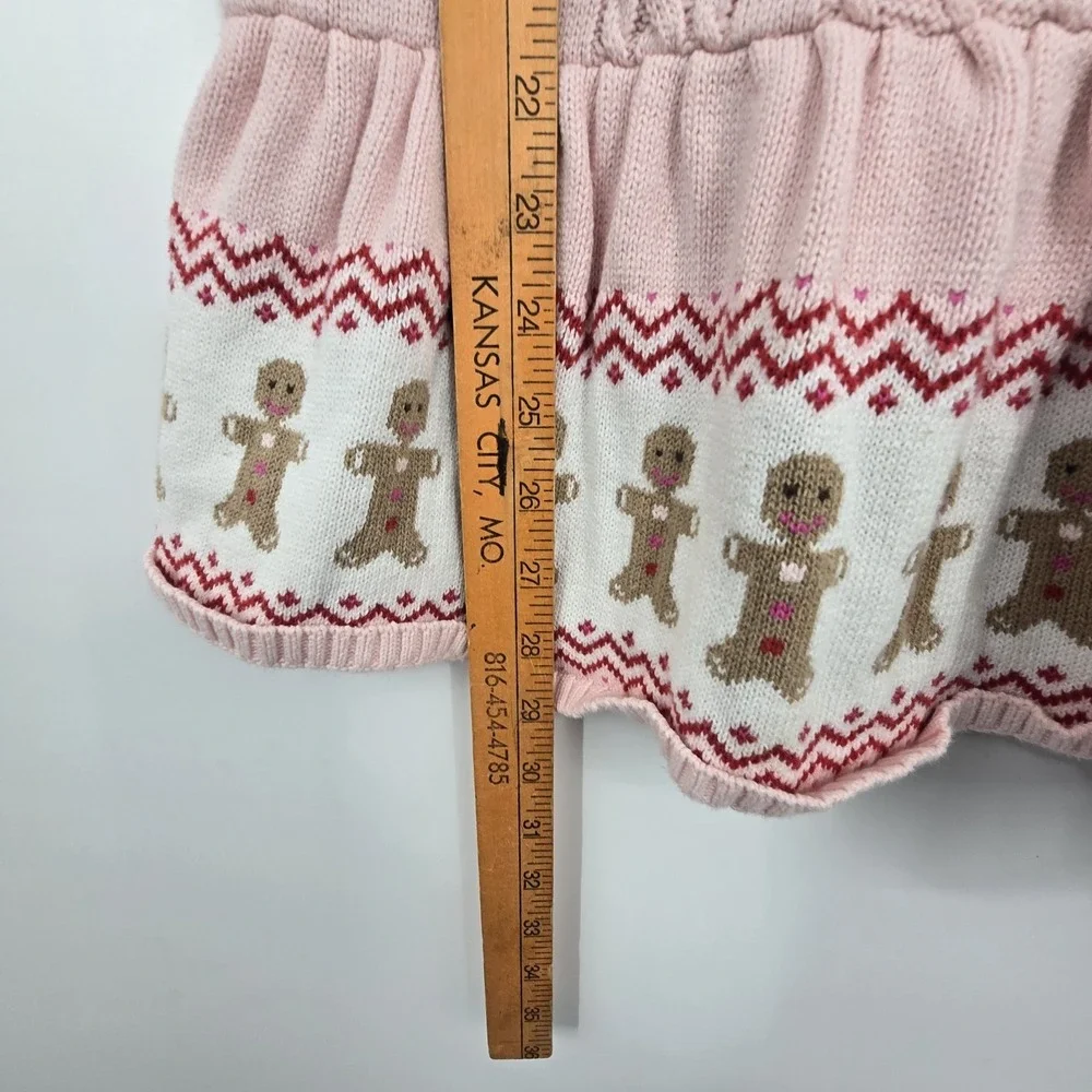 Gymboree‎ Gingerbread Man Cable Knit Sweater Dress Girls Sz 10 Holiday Christmas
